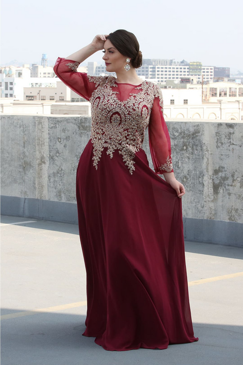 Plus Size Long Evening Gown Maxi Formal Dress for Women By May Queen MQ1549