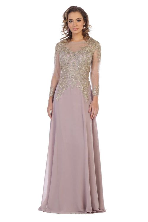 Plus Size Long Evening Gown Maxi Formal Dress for Women By May Queen MQ1549