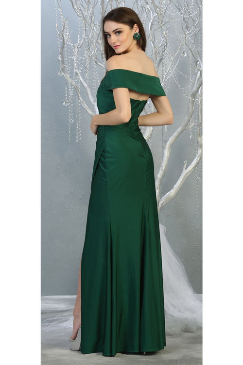May Queen MQ1825 Off Shoulder Bodycon Evening Dress