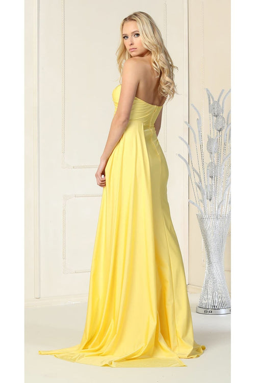 One Shoulder Bridesmaid Dress Simple Stretchy Long Evening Formal Gown