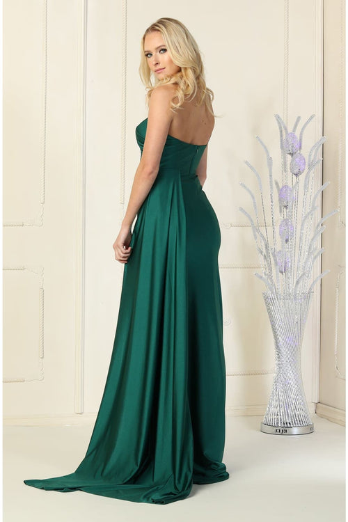 One Shoulder Bridesmaid Dress Simple Stretchy Long Evening Formal Gown