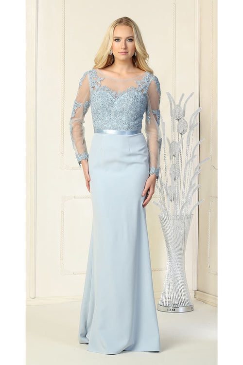 May Queen MQ1847 Long Sleeve Special Occasion Dress