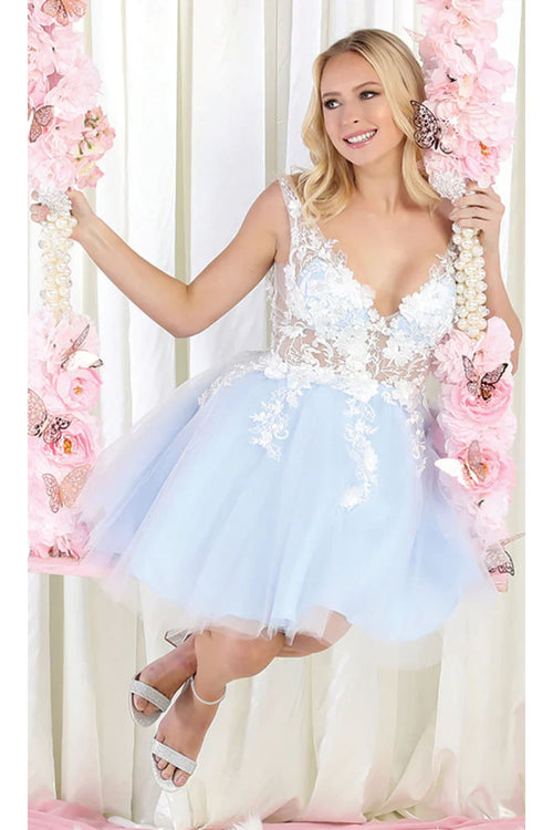 Dama Dresses for Quinceanera in Baby Blue Style MQ1863 Quince Outfit