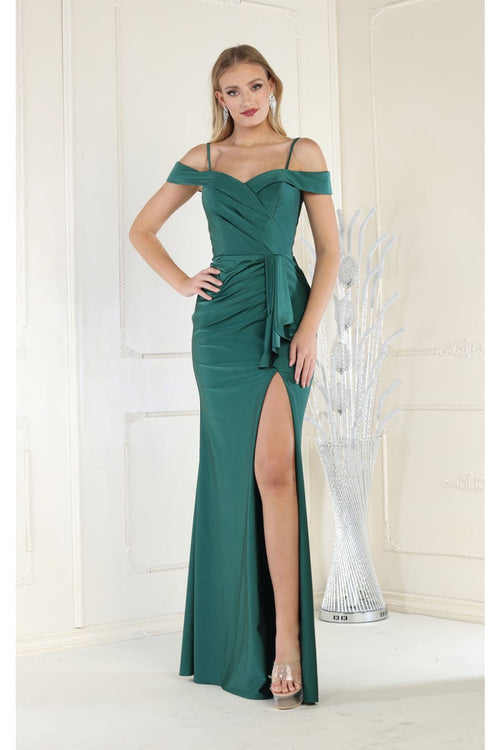 May Queen MQ1870B Sweetheart High Slit Simple Long Formal Prom Dress