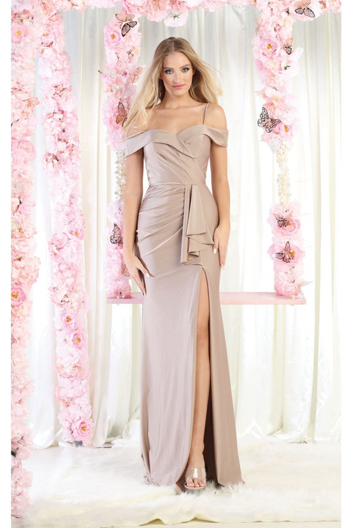 May Queen MQ1870B Sweetheart High Slit Simple Long Formal Prom Dress