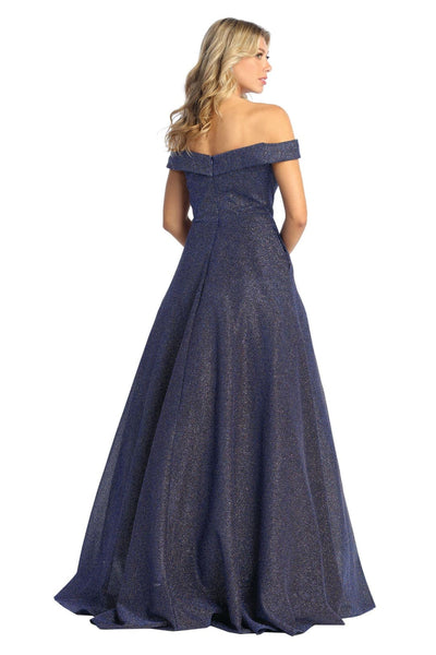 Off The Shoulder A-Line Prom Dress Glitter Formal Evening Gown MQ1915