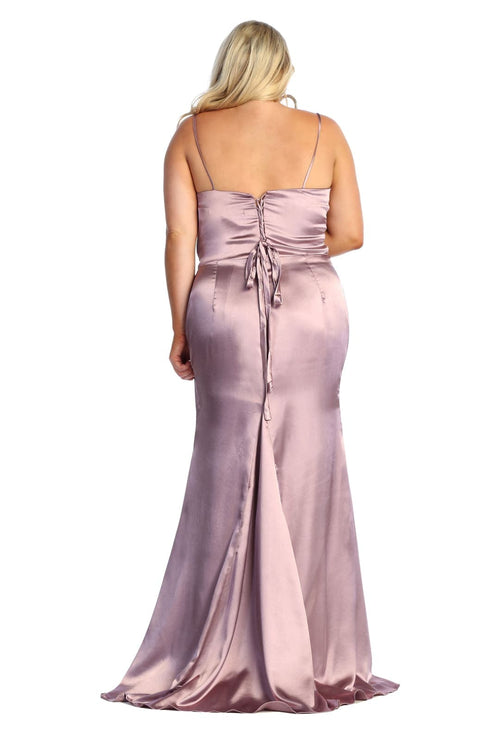 Long Bridesmaid Dress Satin Formal Evening Gown by MQ1931