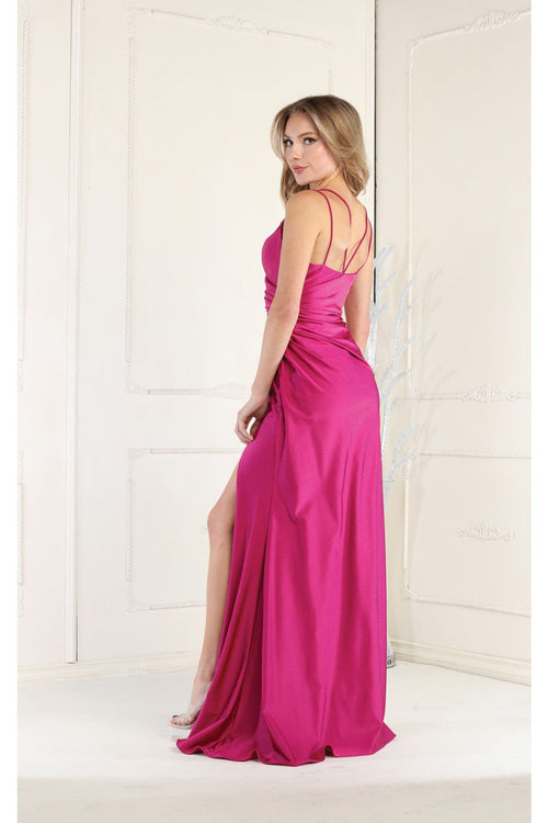 May Queen MQ1954 Dual Straps Simple Bridesmaids Dress