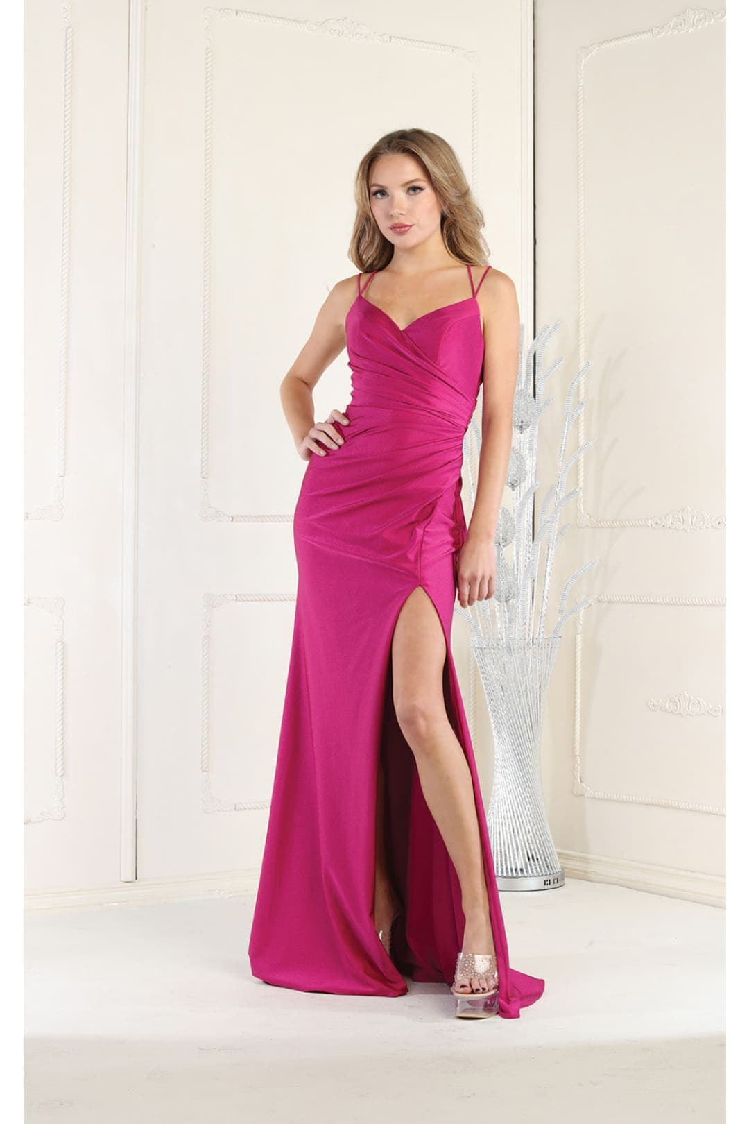May Queen MQ1954 Dual Straps Simple Bridesmaids Dress