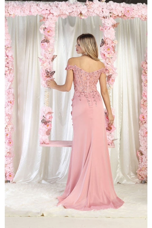 May Queen MQ1962 Embellished Prom Gown