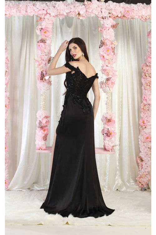 May Queen MQ1962 Embellished Prom Gown
