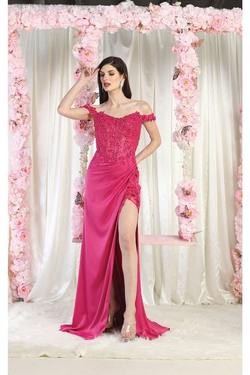 May Queen MQ1962 Embellished Prom Gown