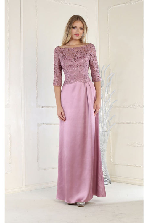 May Queen MQ1969 Embroidered Mother Of The Bride Gown