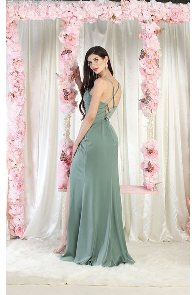 May Queen MQ1992 Cowl Neck Bridesmaids Dress