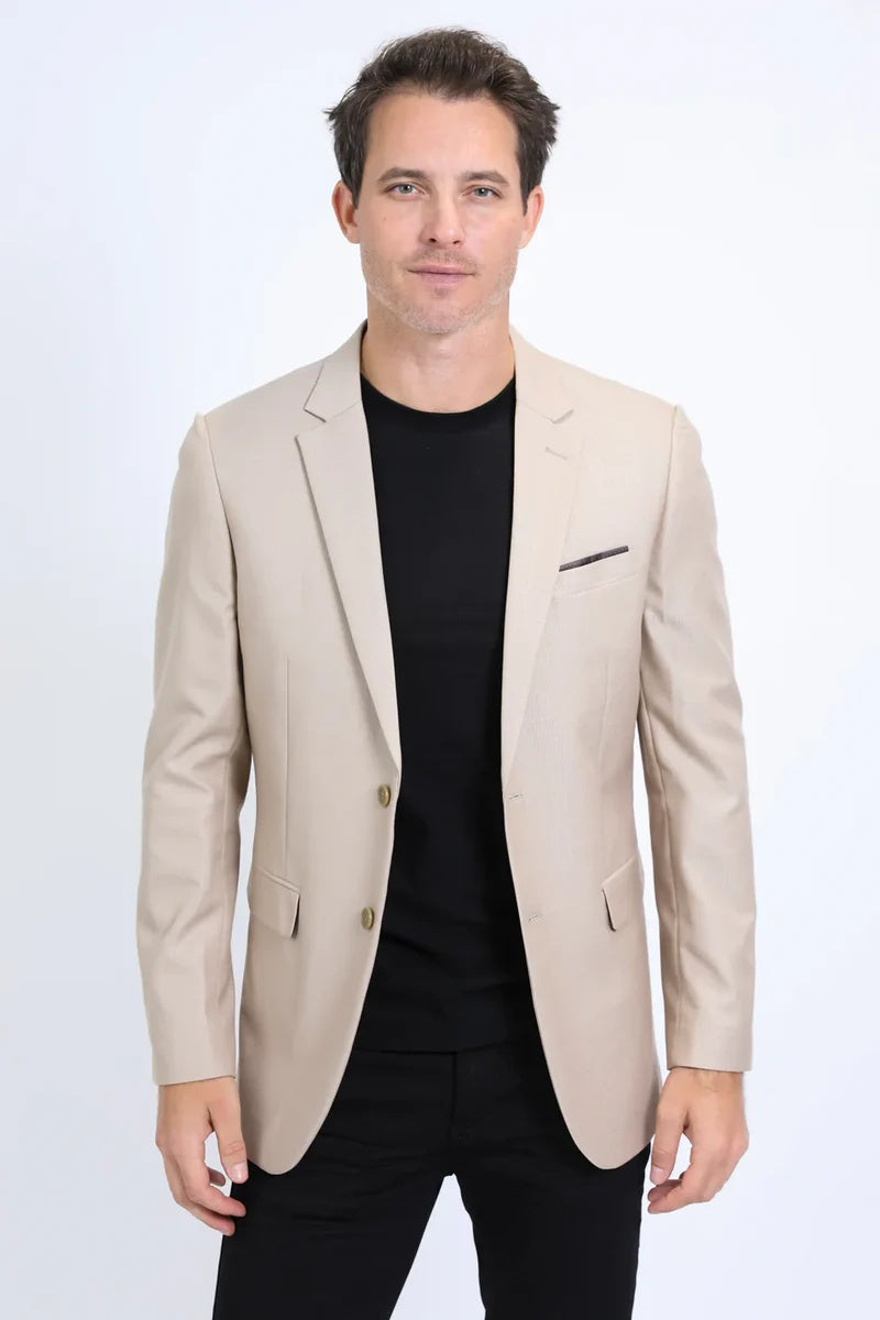 Mens Khaki Western Suit Blazer – Modern Fit Cowboy Tuxedo Style Western Blazer – SuitUSA