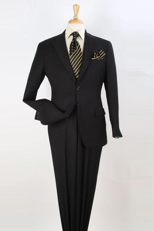 "Men's Apollo King Modern Fit 2B Two Piece Suit: Professional & Polished in Black" - Elegant Mensattire