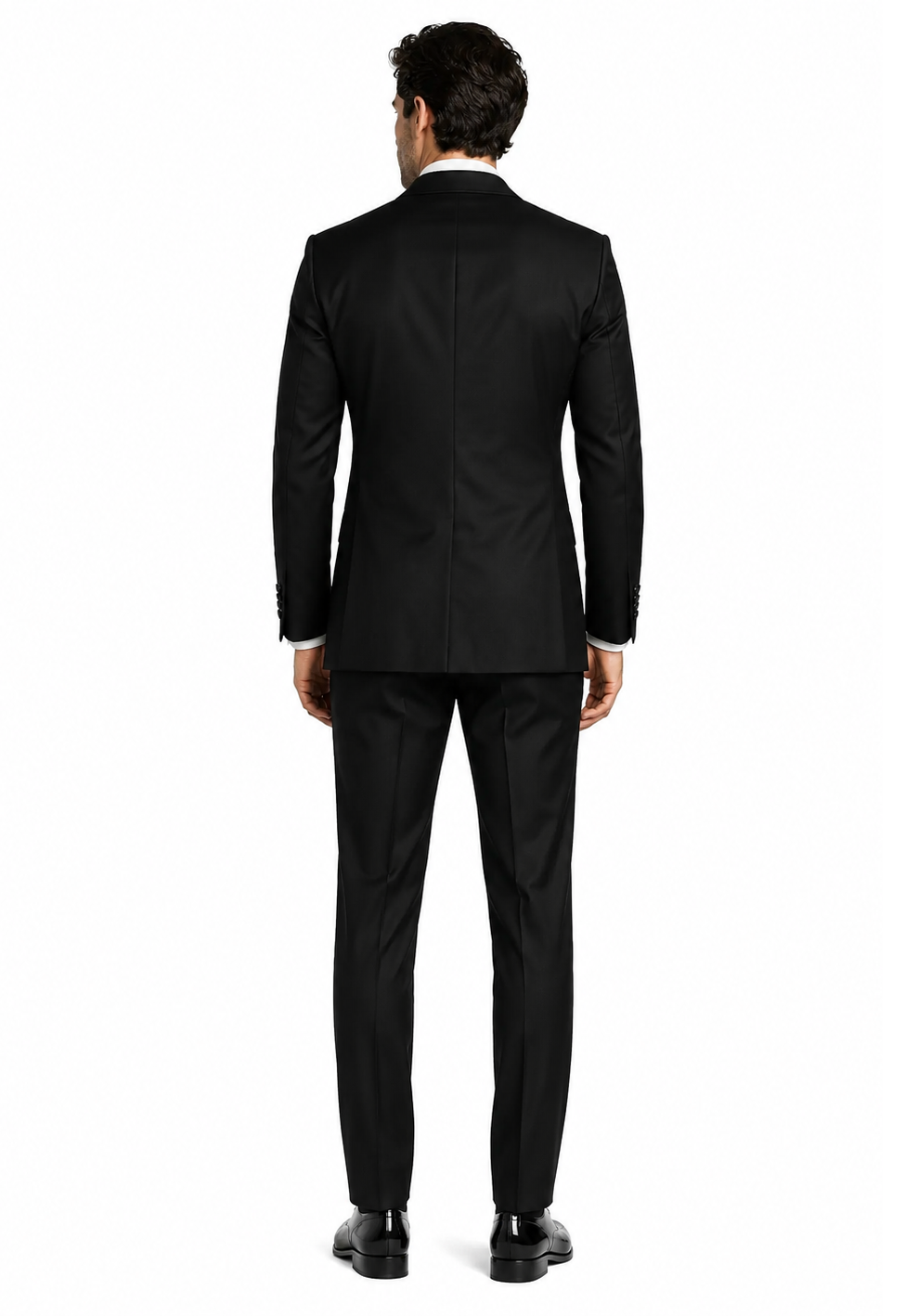 Men’s Black Double-Breasted Tuxedo - Classic Shawl Lapel Suit with Gold Buttons for Weddings, Galas, and Black Tie Events by USA Men's Outlet
