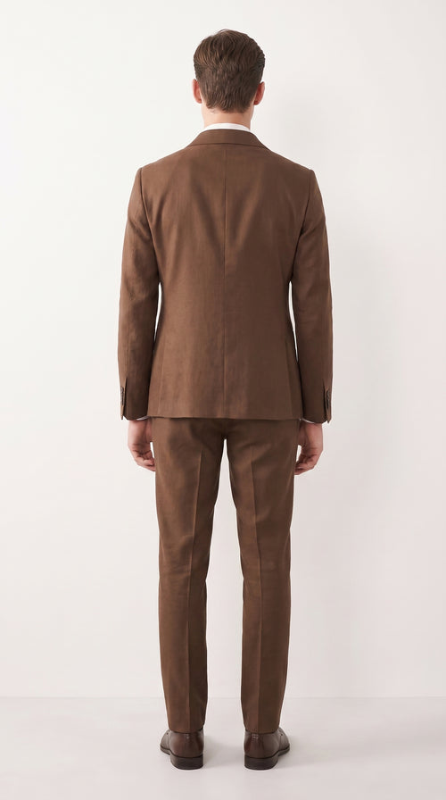 Mens Chestnut Brown 3-Piece Suit β Two-Button Wedding, Business and Formal Suit with Vest Modern Fit