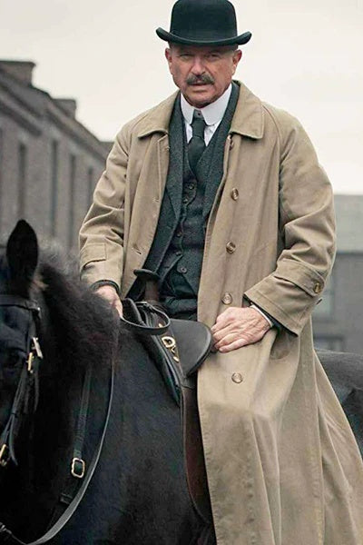 Mens Beige Vintage Style Trenchcoat Overcoat + Suit + Hat β Classic Long Trench Coat Inspired by Peaky Blinders Formal 1920s Package