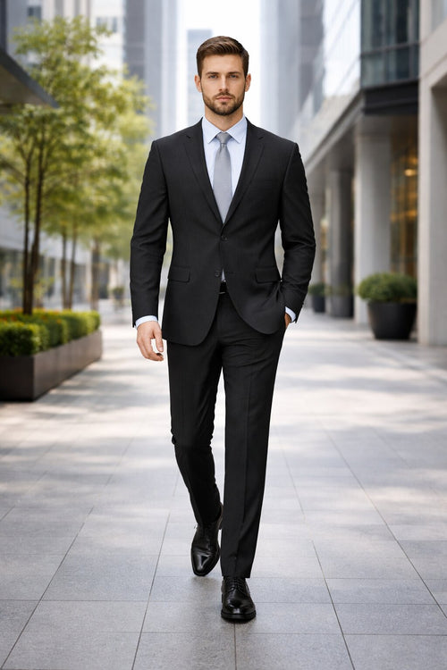 Modern Fit Tiglio Wool Double-Breasted Suit – Premium Tailored Formal Suit