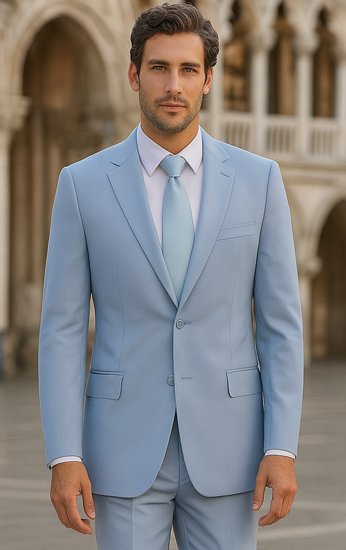 Mens Blazer Classic Fit Sport Coat Two Buttons Lightweight Suit Jacket Iceberg Green USA Men's Outlet