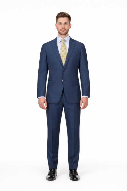 Modern Fit Tiglio Wool Double-Breasted Suit – Premium Tailored Formal Suit