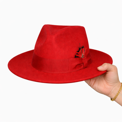 Mens Dress Hat Mens Red Fedora Hat