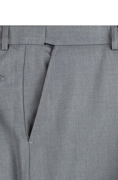 Men’s Light Gray Wedding Suit Regular Fit 2 Button Italian Style Suit with Comfort Waist Pants