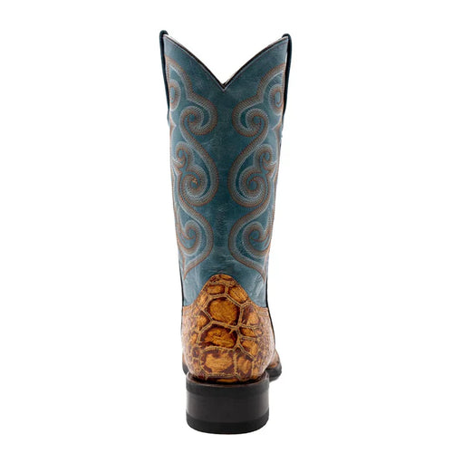 Men's Ferrini Kai Sea Turtle Print Boots Handcrafted Tan 42593-61 Ferrini USA