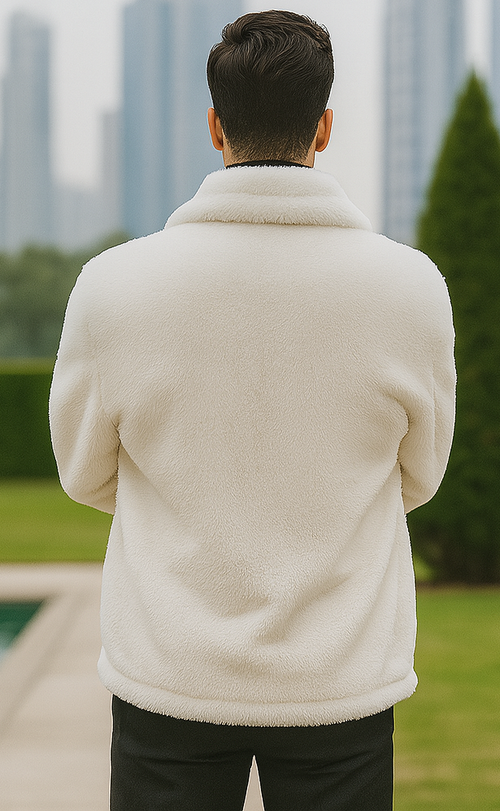 Mens Fur Short Coat White USA Men's Outlet