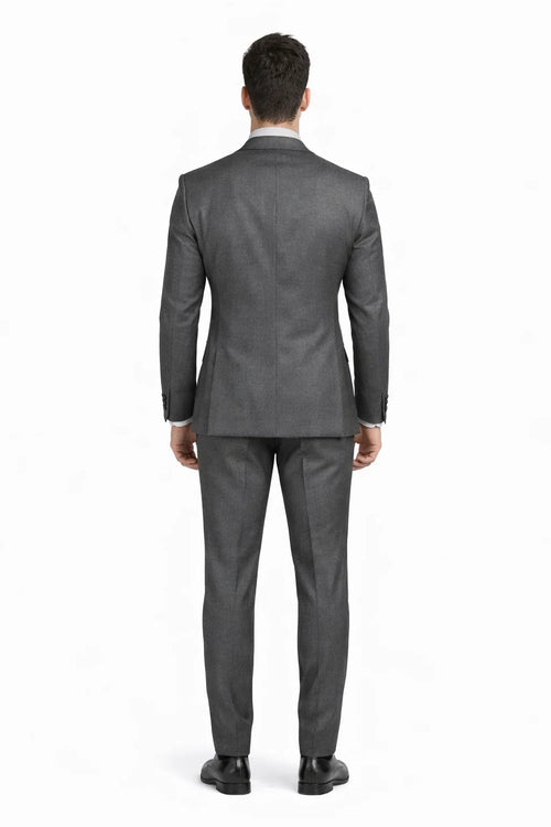 Men's Summer Suit with Double Breasted Charcoal Grey Vest