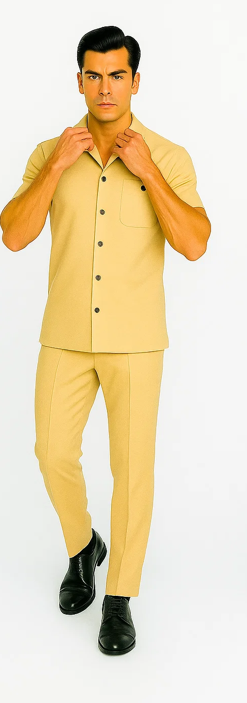 Mens Walking Suit in Color White Leisure Suit Casual Matching Shirt and Pants $99 by Zacchi
