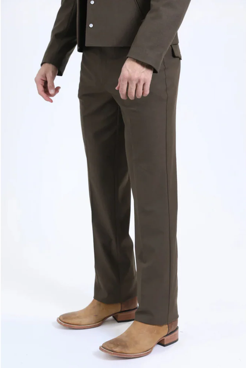 Men's Western Sport Suit - Brown by USA Men's Outlet