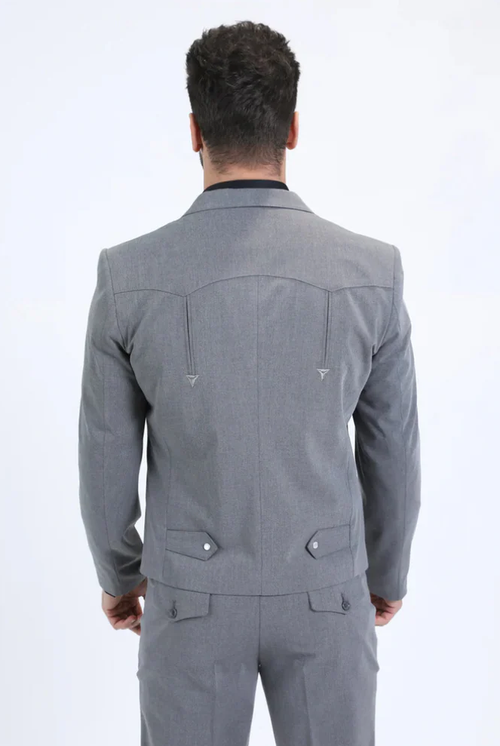 Men's Western Sport Suit - Grey USA Men's Outlet