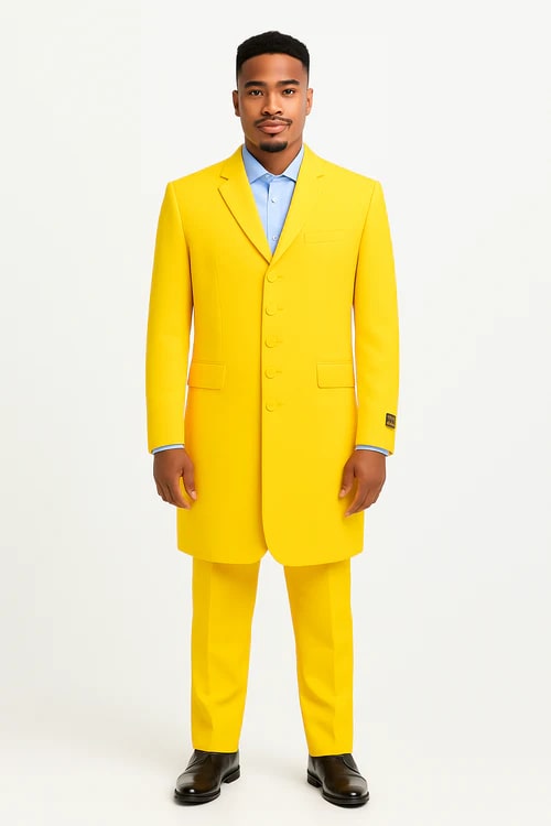 Yellow Zoot Suit - Mens Fashion Golish Yellow 1920s Vintage Look