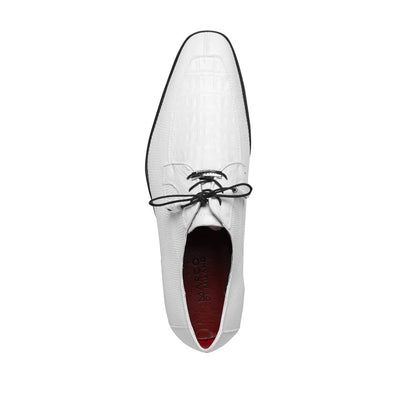 Genuine Caiman & Lizard White Shoe