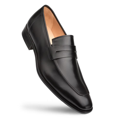 Mezlan Calfskin Penny Loafers Black (E20243)
