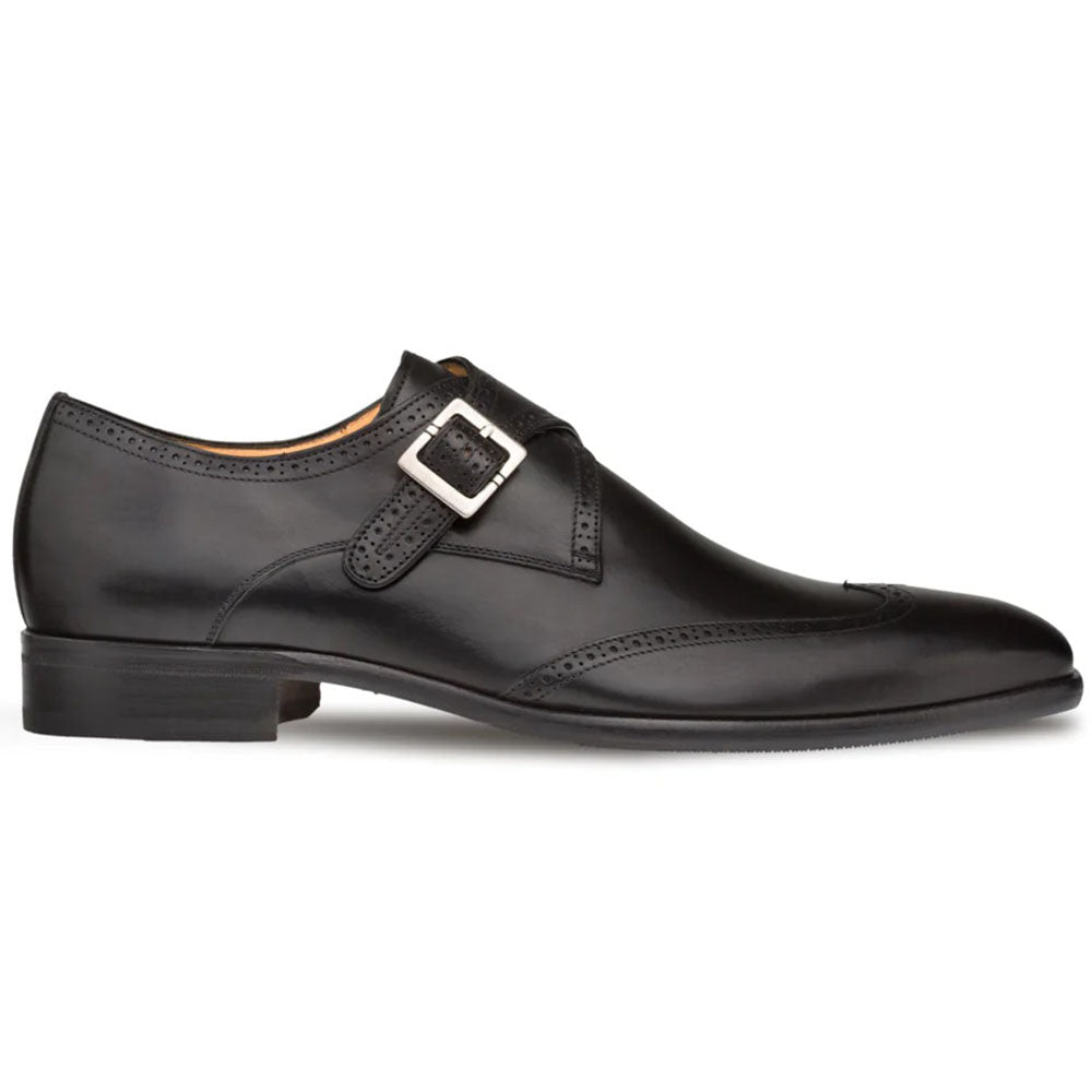 Mezlan Forest Wingtip Monkstrap Shoes Black (9268) – SuitUSA