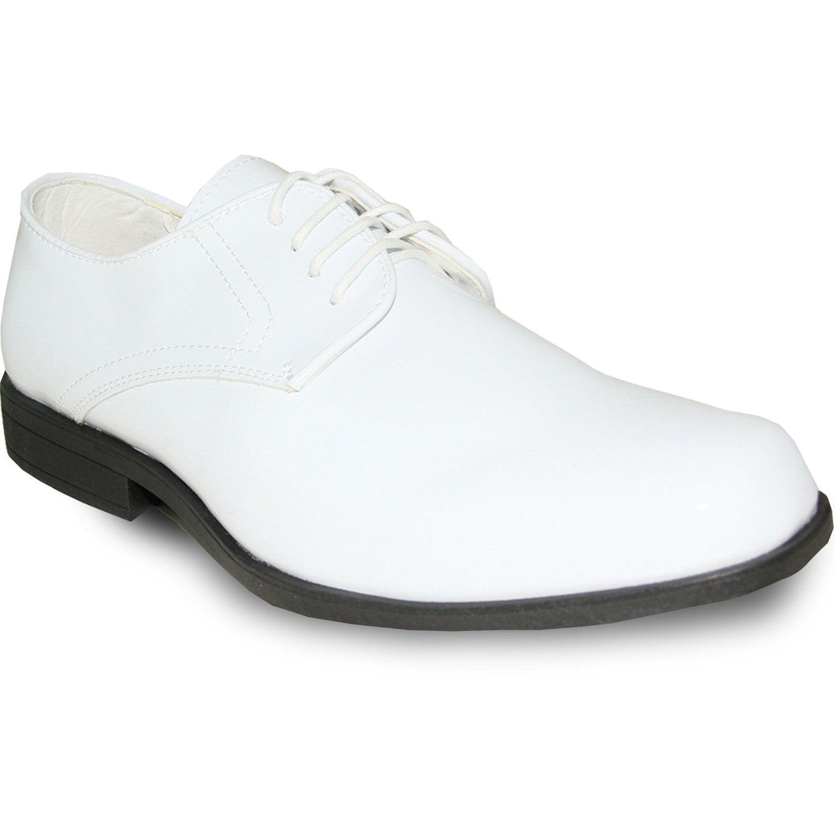 Modern White Tuxedo Shoes by Bravo β Classic Shiny Patent Formal - USA Men's Outlet