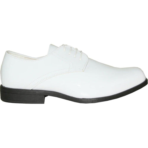 Modern White Tuxedo Shoes by Bravo β Classic Shiny Patent Formal - USA Men's Outlet