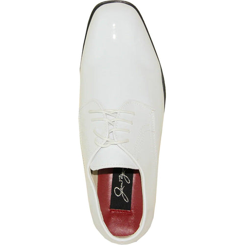 Modern White Tuxedo Shoes by Bravo β Classic Shiny Patent Formal - USA Men's Outlet