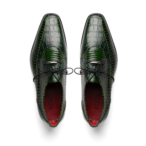 Marco Di Milano Moncalieri Green Dress Derby Oxfords