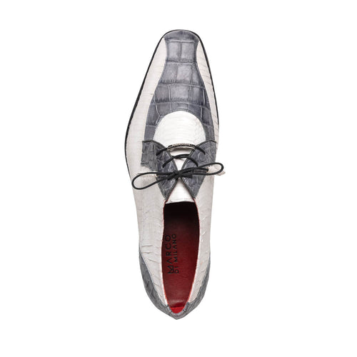 Marco_Di_Milano Moncalieri - Gray & White Leather Loafer