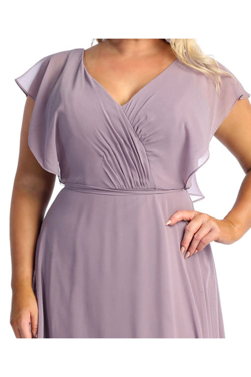 Plus Size Long Evening Gown Maxi Formal Dress for Women By May Queen MQ1917