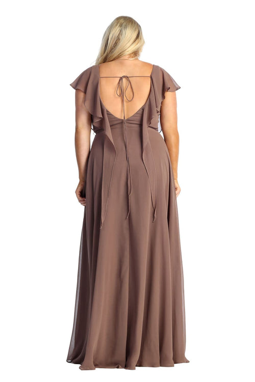 Plus Size Long Evening Gown Maxi Formal Dress for Women By May Queen MQ1917