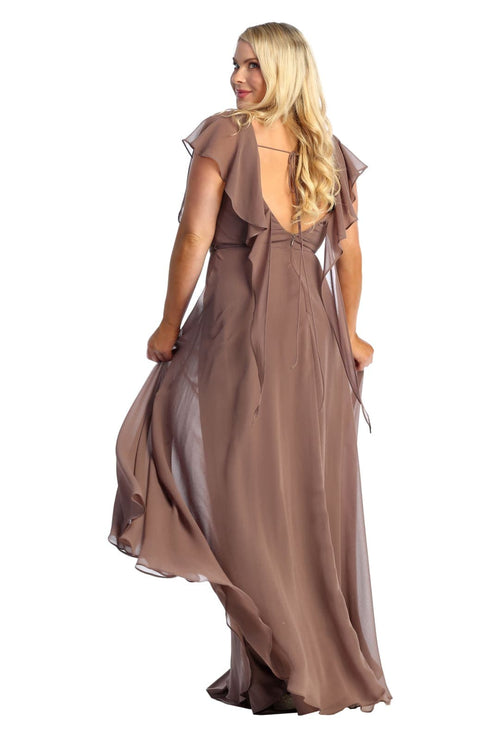 Plus Size Long Evening Gown Maxi Formal Dress for Women By May Queen MQ1917