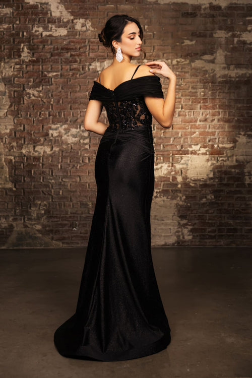 Mother Of The Bride Dress Off The Shoulder Sequin Gown By May Queen MQ2151-New Collection