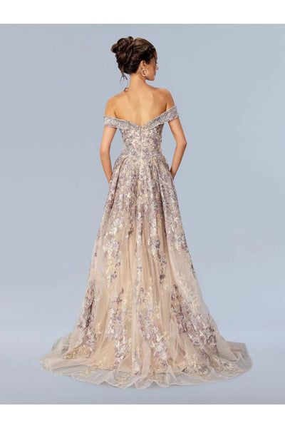 Multi Color Ball Gown Floral Prom Evening Dress Stella Couture 24327