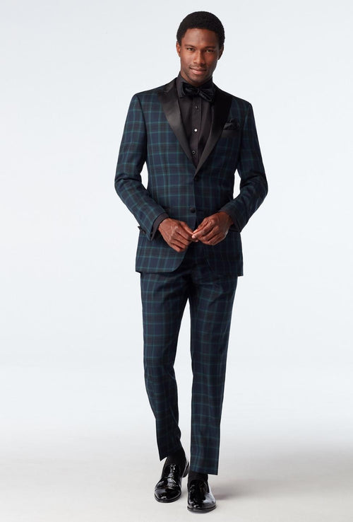 Custom Tuxedos Made For You - Hampton Tartan Navy Tuxedo | Tartan Tuxedos