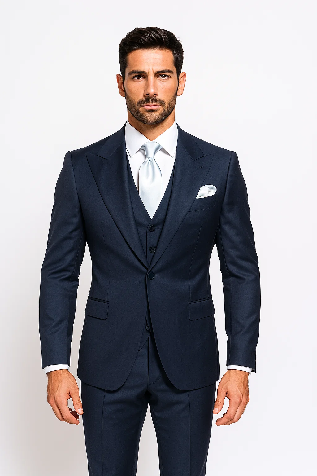 Navy Single Breast Lapel by Rossiman